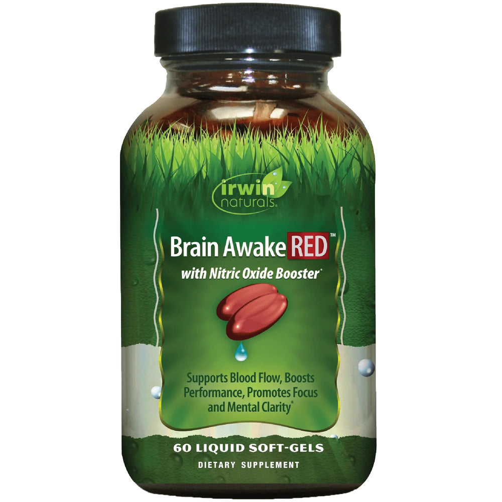 Irwin Naturals frasco frontal mostrando la fórmula para enfoque