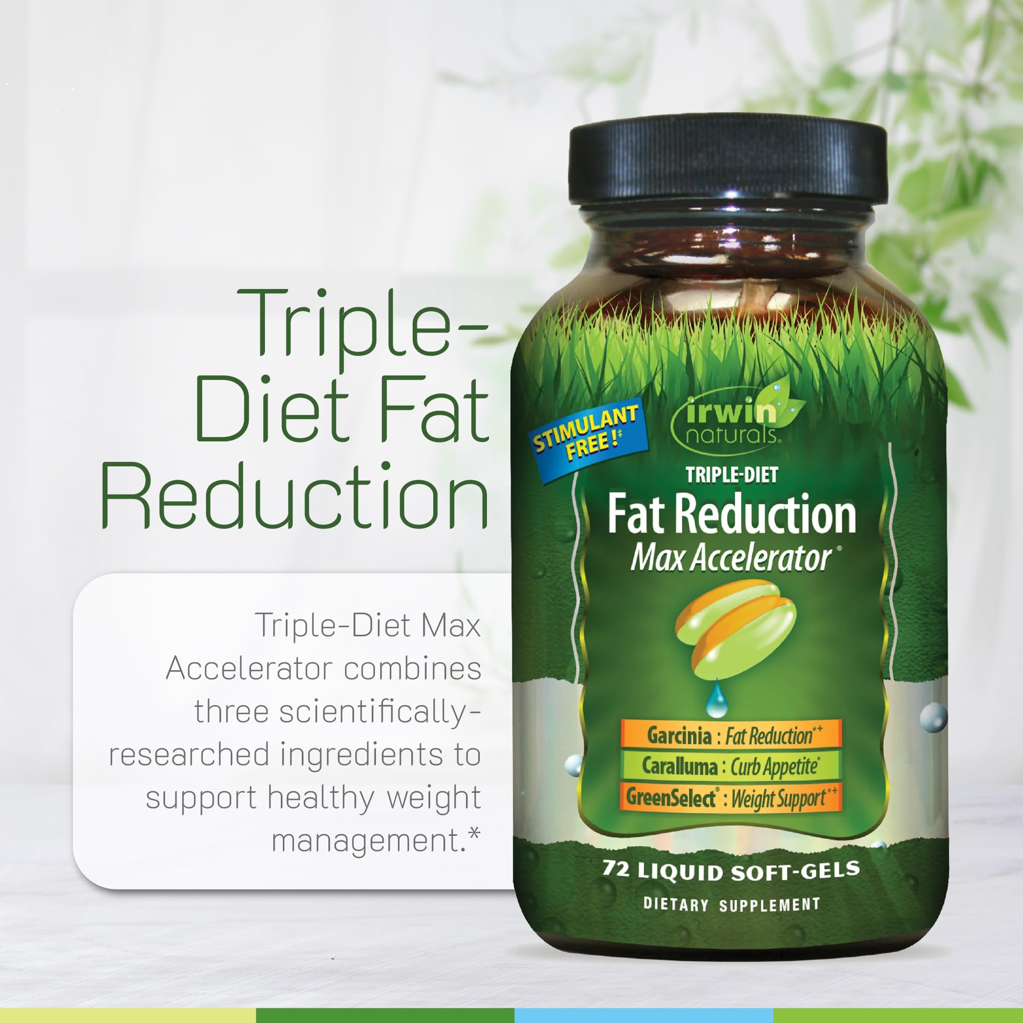 Irwin Naturals etiqueta con información nutricional y beneficios claros