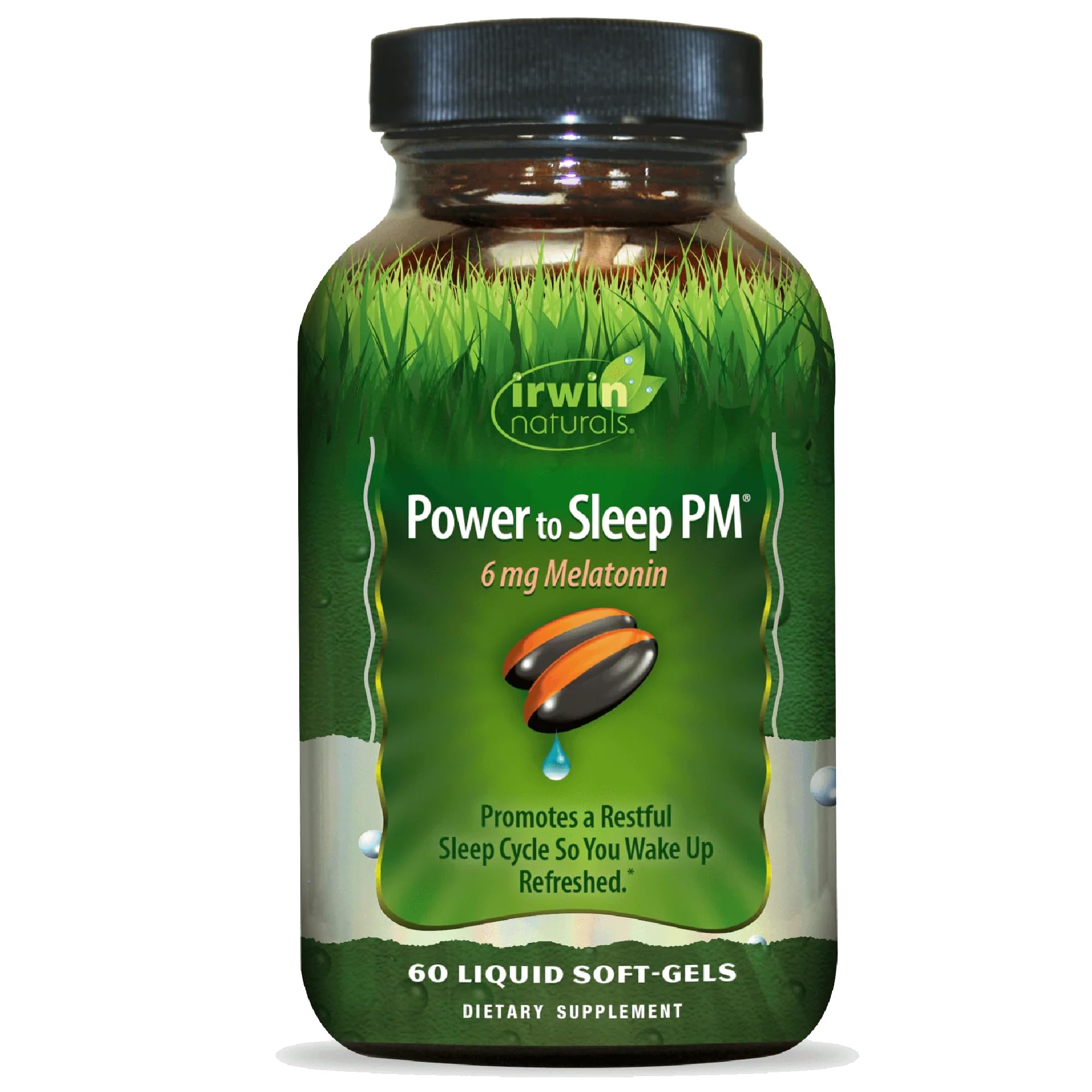 Irwin Naturals envase frontal mostrando nombre y beneficio de sueño
