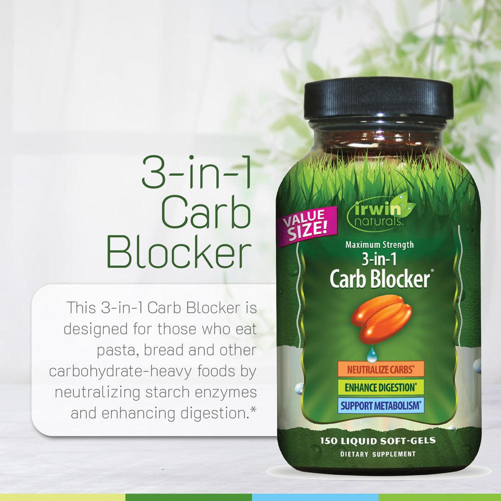 Irwin Naturals ingredientes clave: frijol blanco, canela y cromo visibles