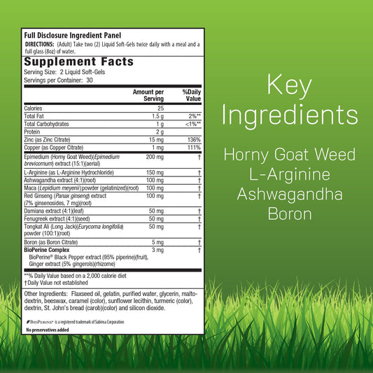 Irwin Naturals softgel en primer plano, fácil de tragar y absorción rápida