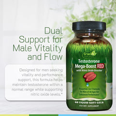 Irwin Naturals primer plano de cápsula líquida con textura y color atractivo