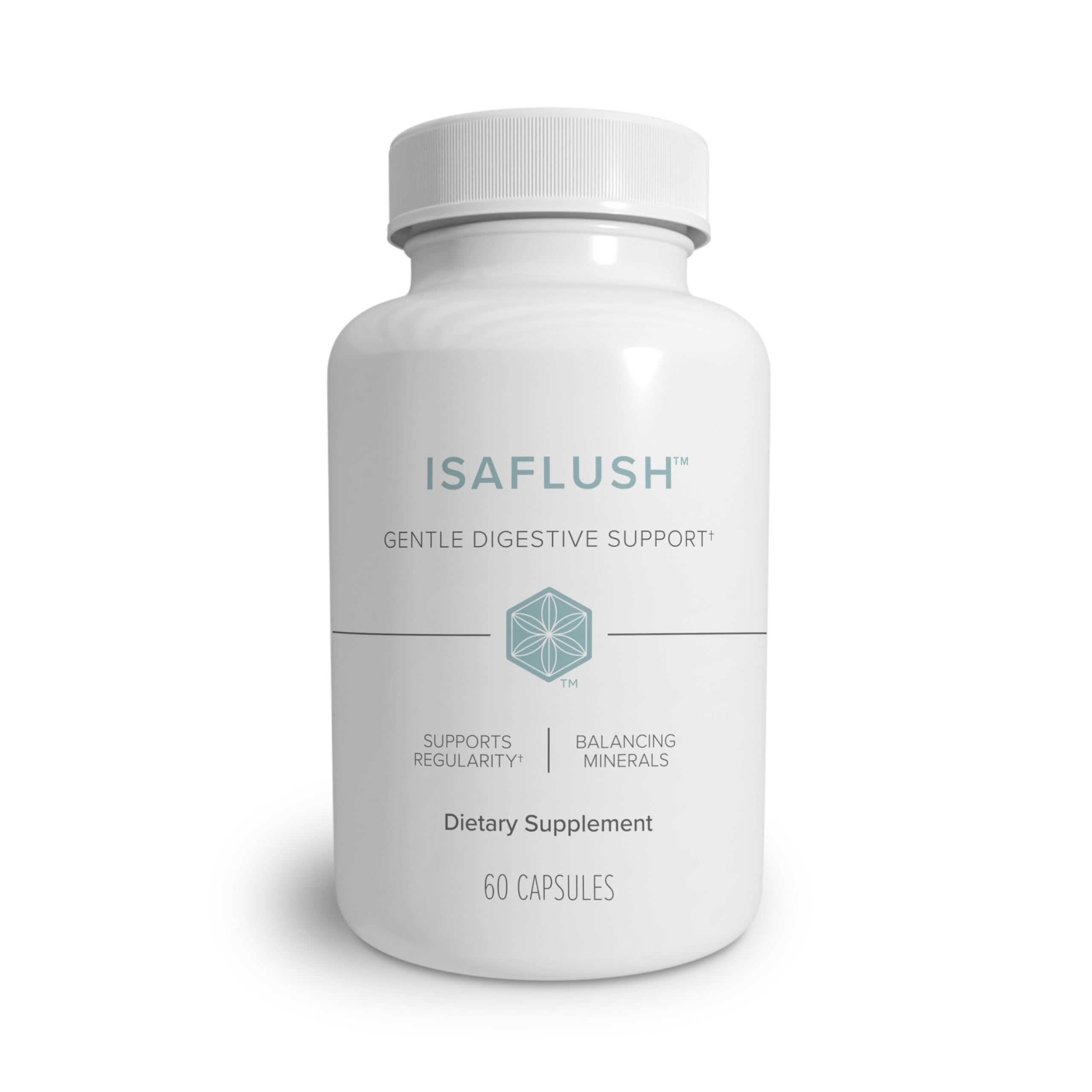 Isagenix IsaFlush frontal del envase mostrando la marca y formato