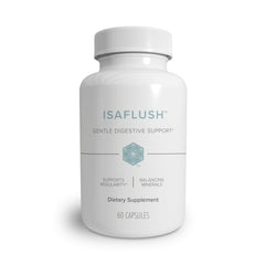 Isagenix IsaFlush frontal del envase mostrando la marca y formato
