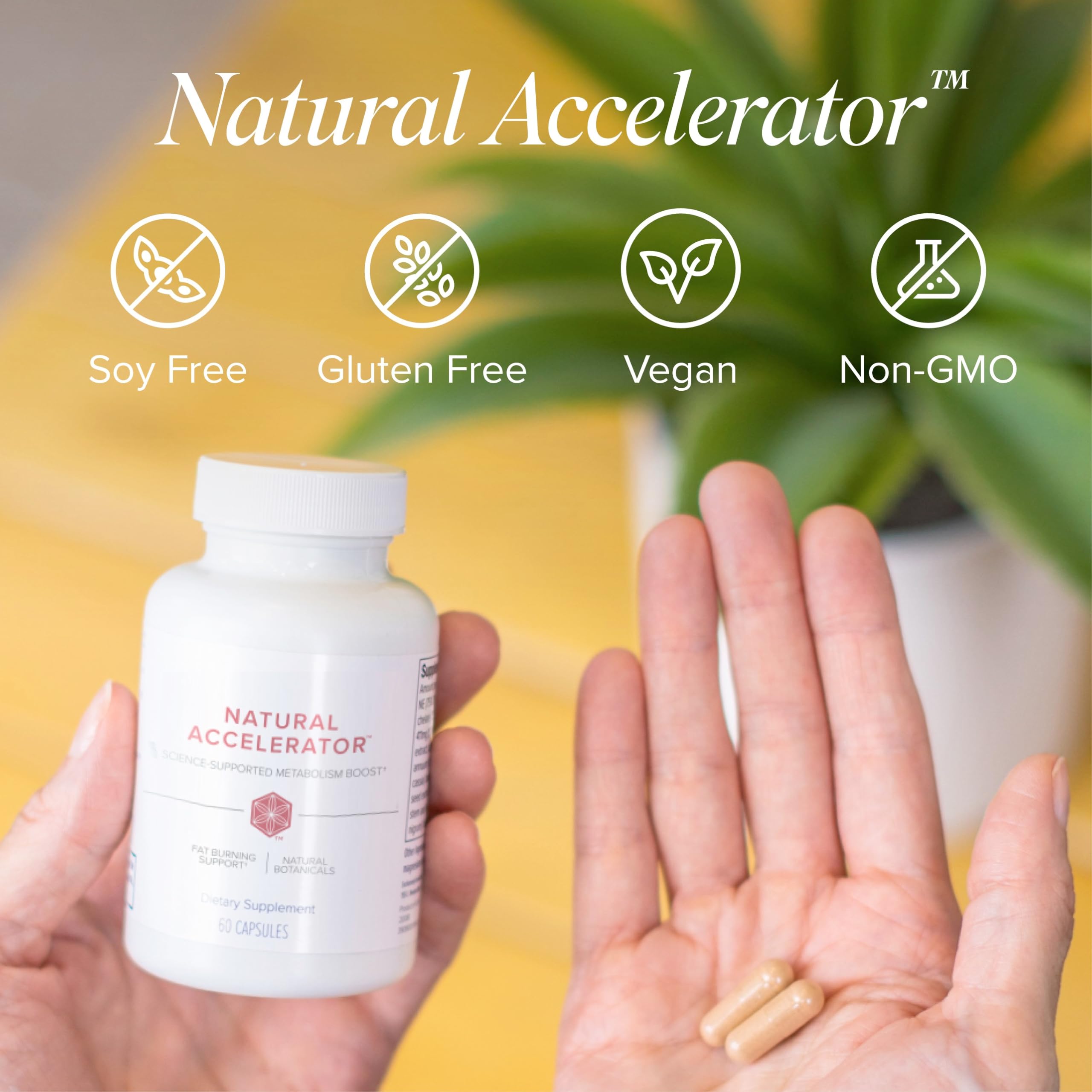 Isagenix botella en mano para comparar tamaño práctico
