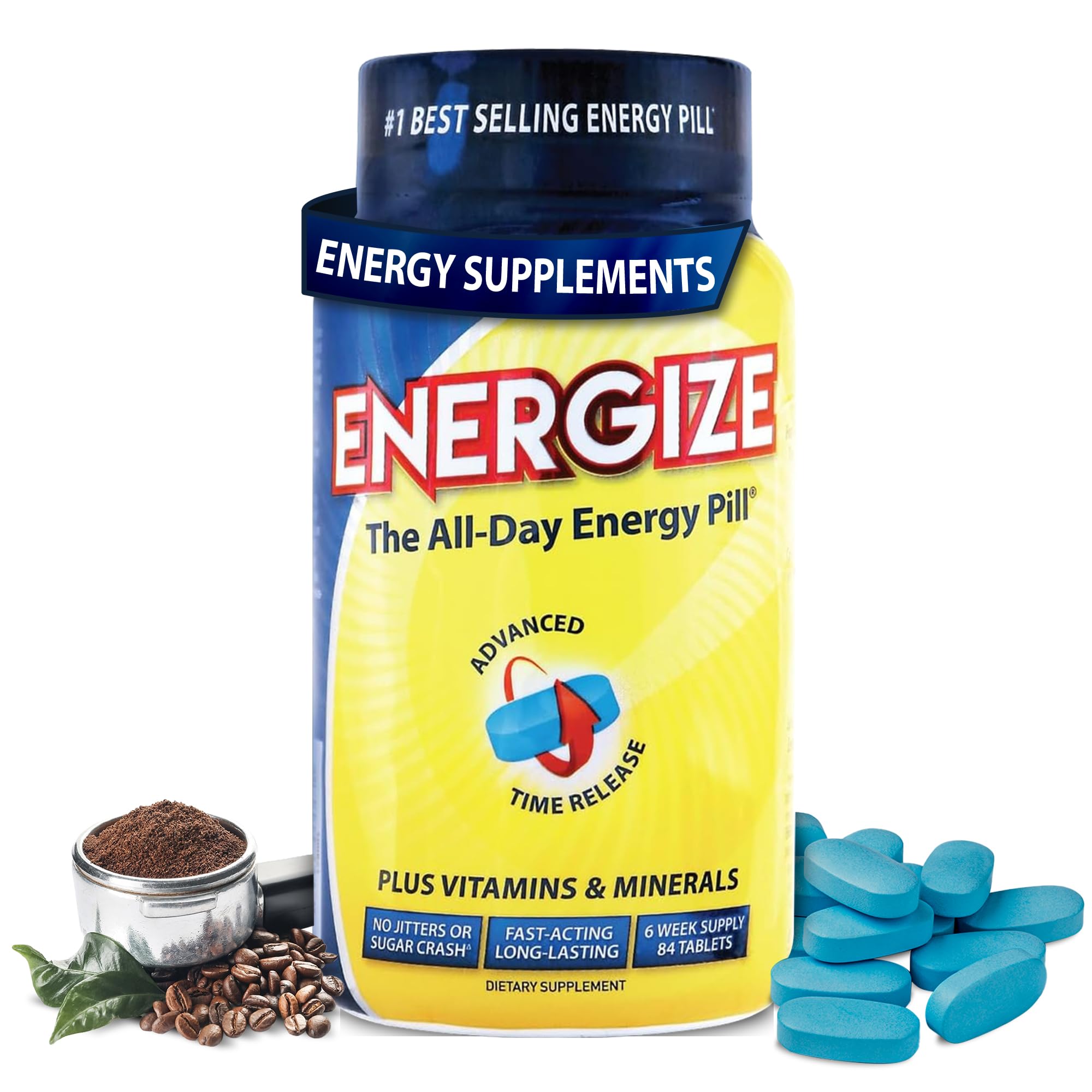 iSatori Energize frente del empaque mostrando dosis y beneficio de energía sostenida