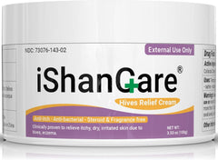 ishancare envase frontal mostrando etiqueta y beneficio alivio rápido