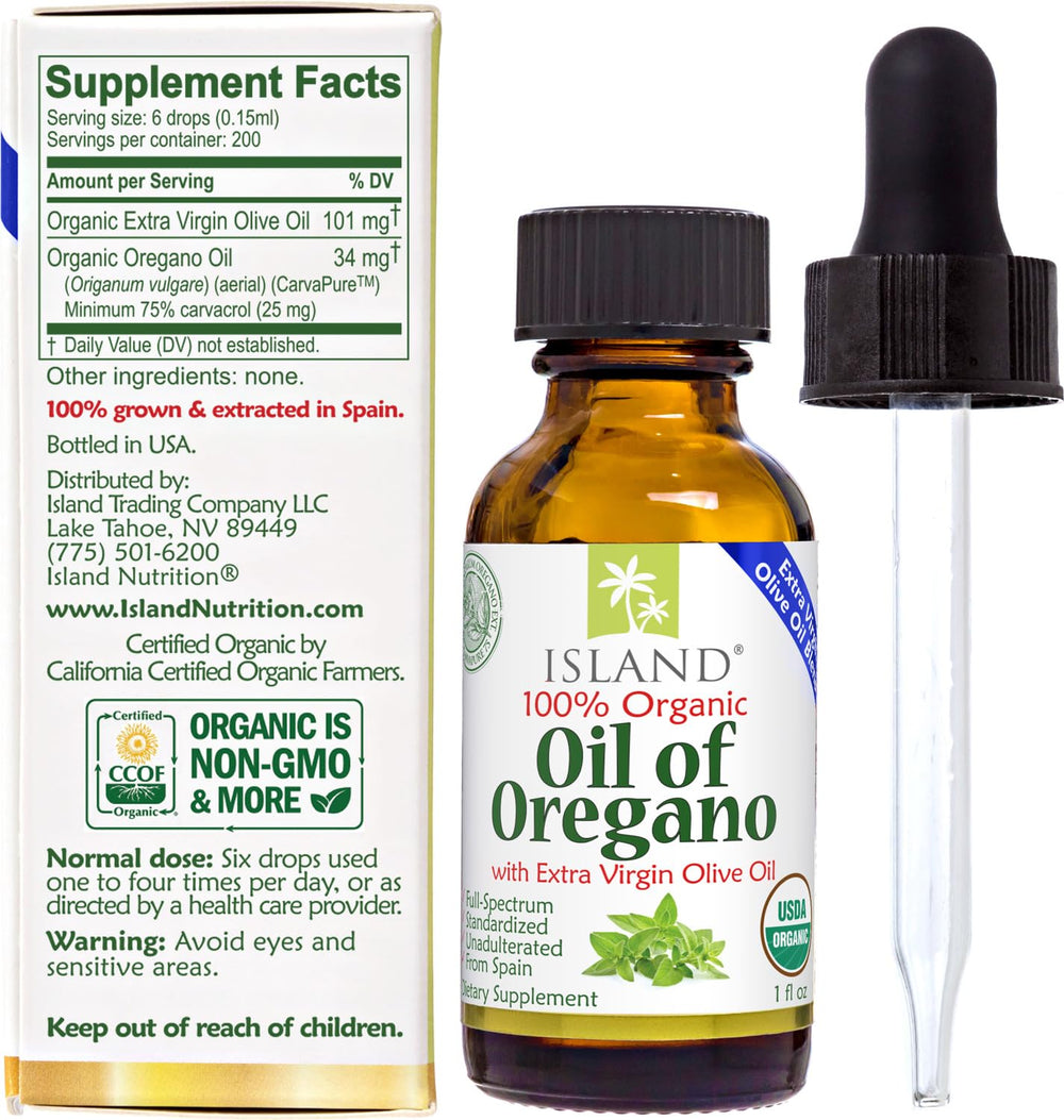 Island Nutrition gota de aceite mostrando textura rica y base de oliva