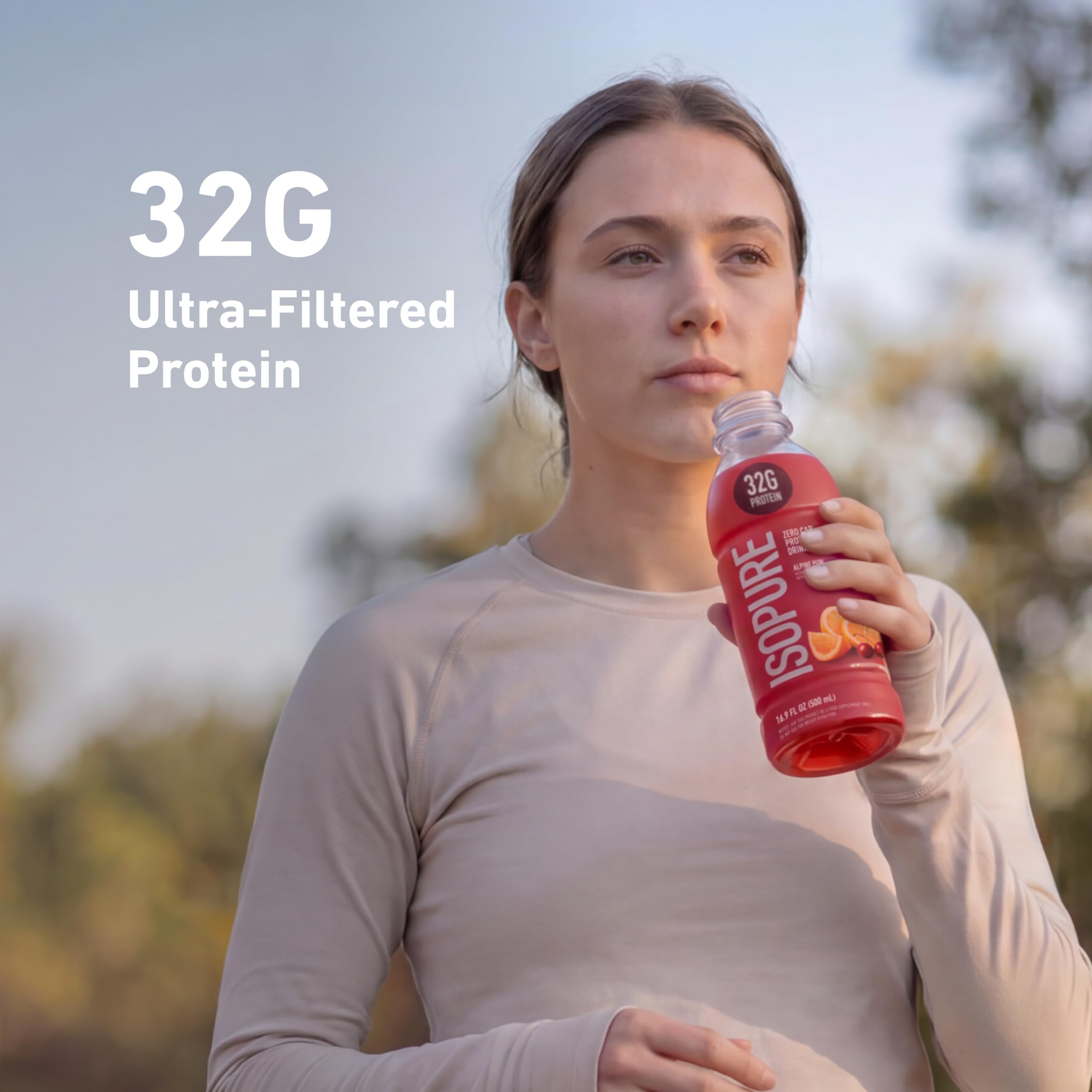 Etiqueta de Isopure Alpine Punch mostrando información de ingredientes