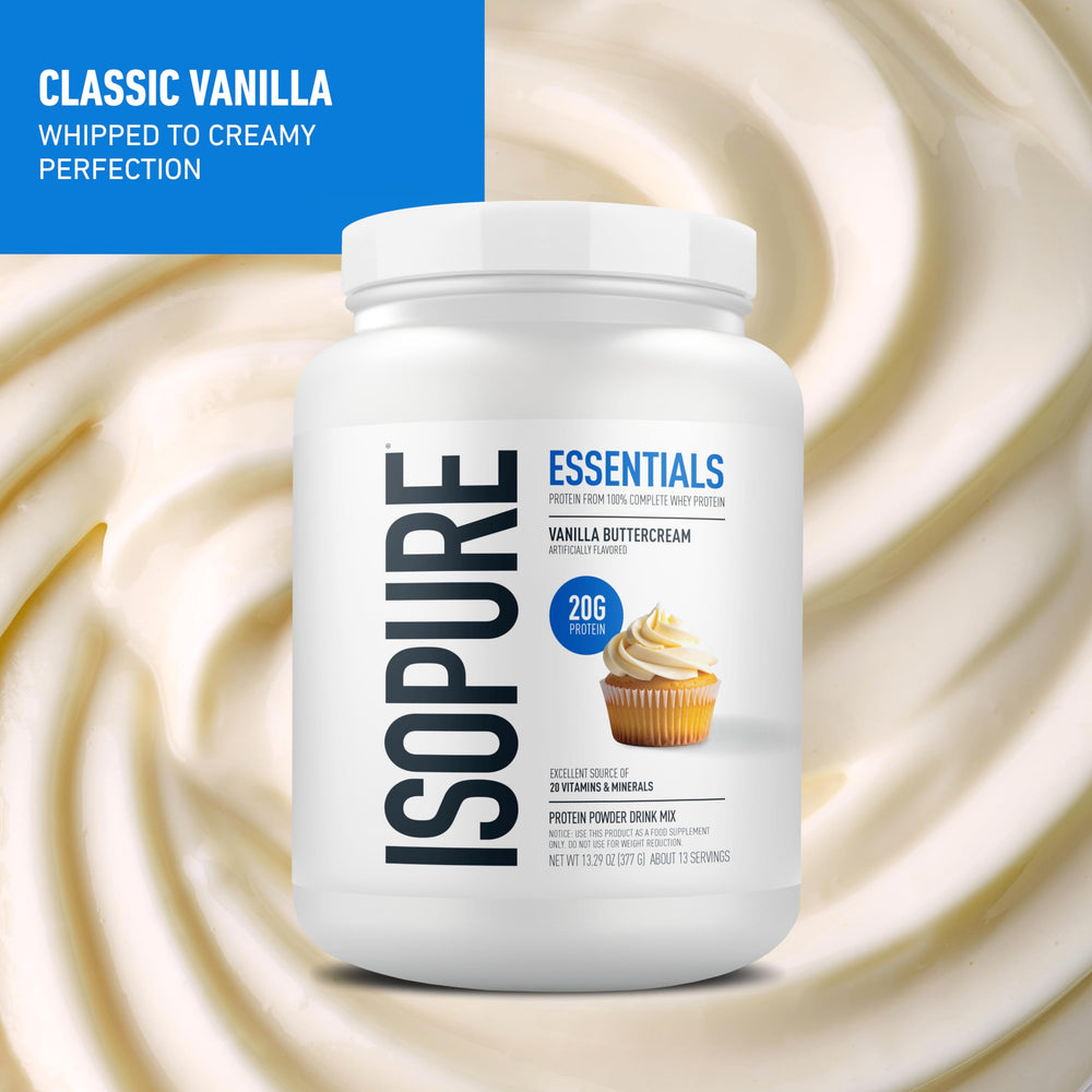Batido preparado con Isopure Vainilla en vaso, saciedad y sabor