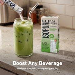 Isopure stick en botella reutilizable para llevar y refrescar