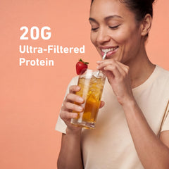 Isopure etiqueta nutricional mostrando 20 g proteína por servicio