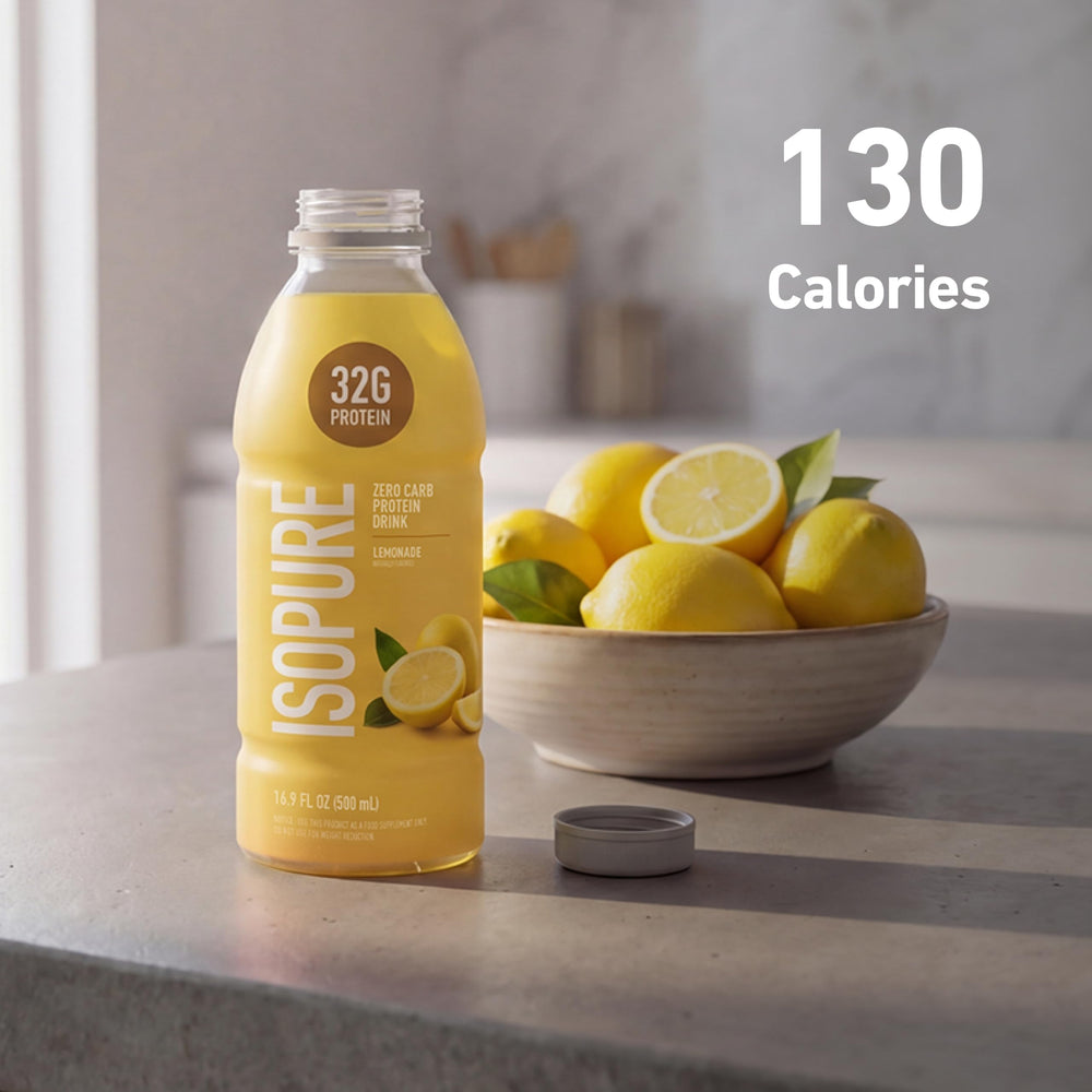 Isopure junto a pesas en gimnasio, ideal recuperación