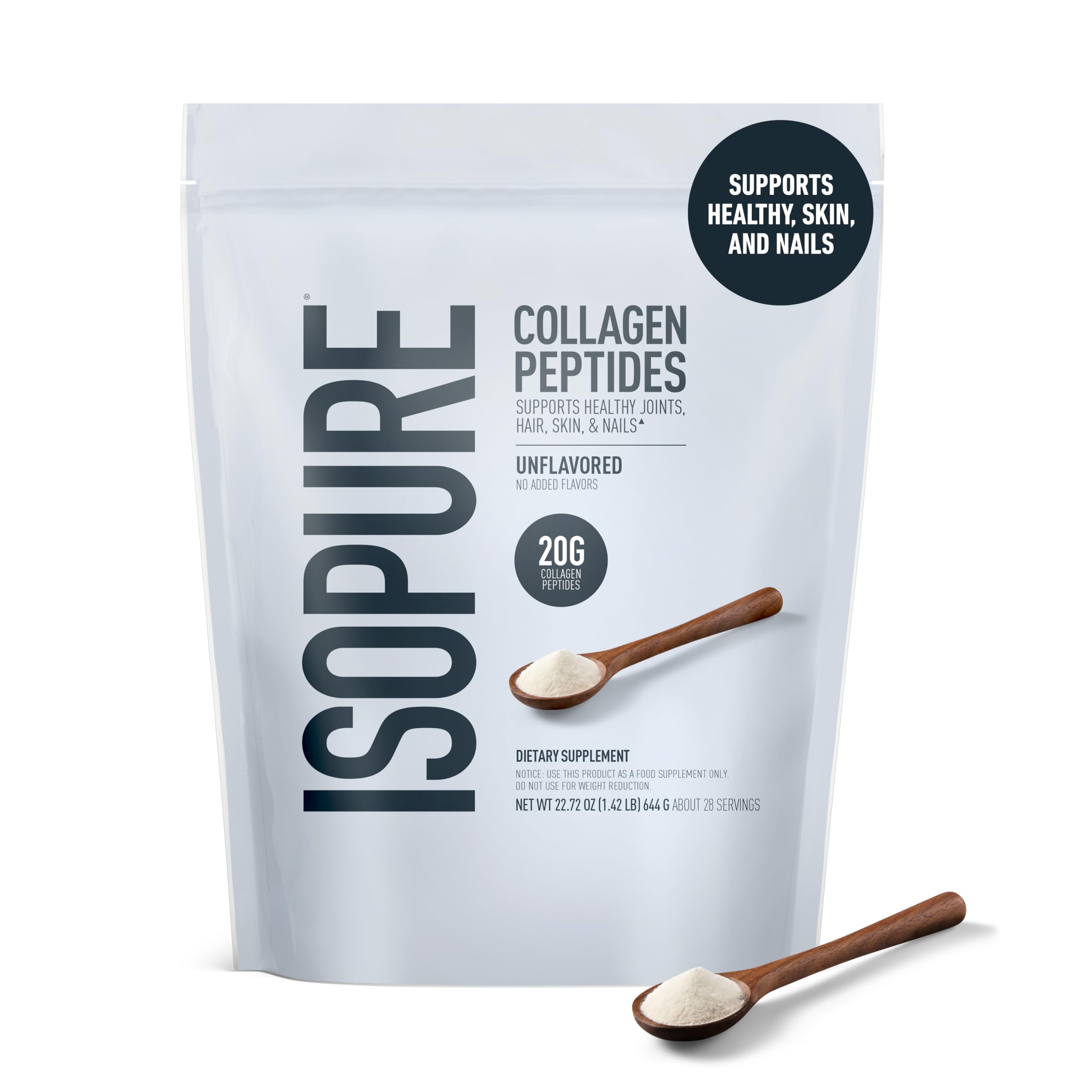 Isopure textura en cucharada, polvo fino y fácil disolución para mezclas