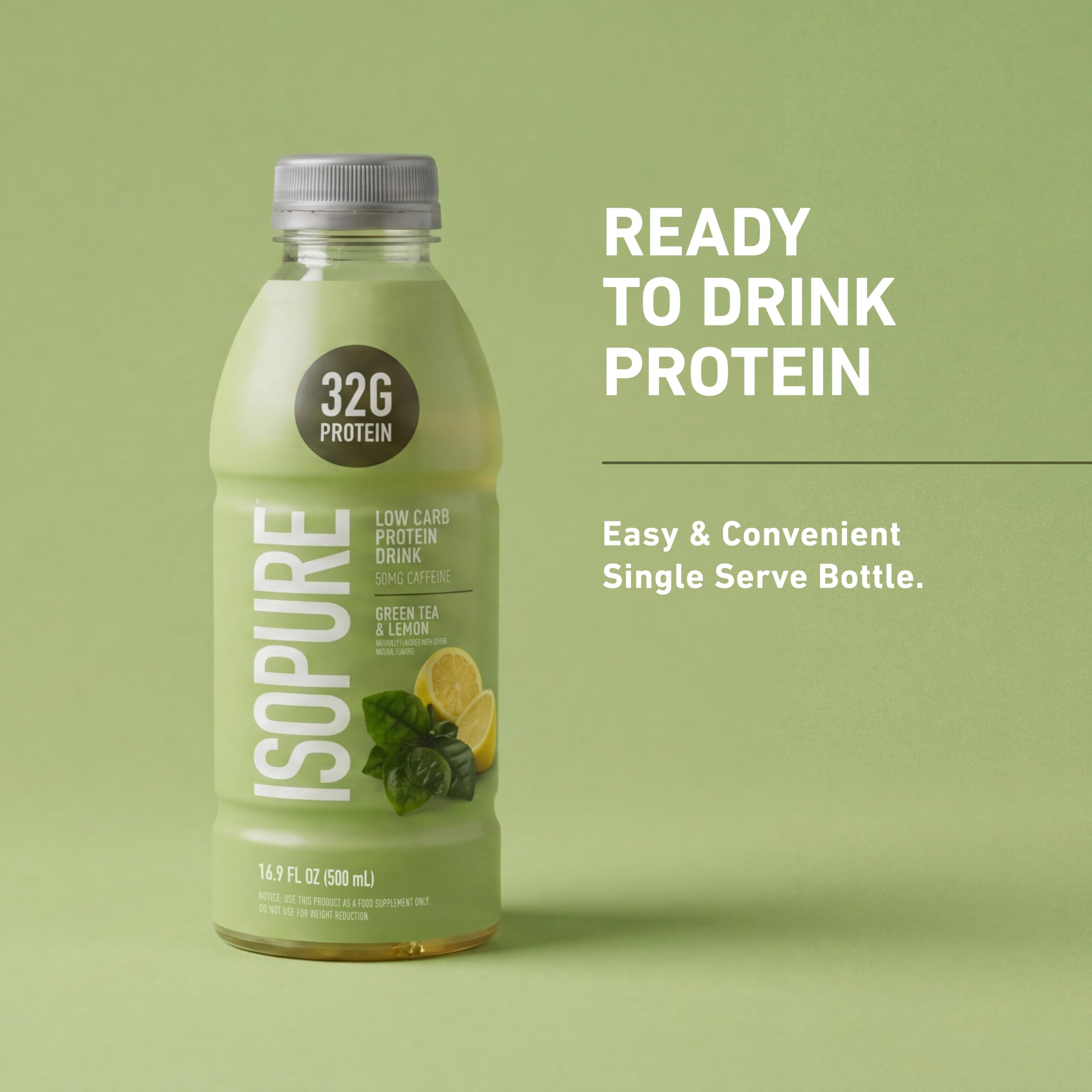 Isopure etiqueta nutricional enfocada, clarifica contenido limpio