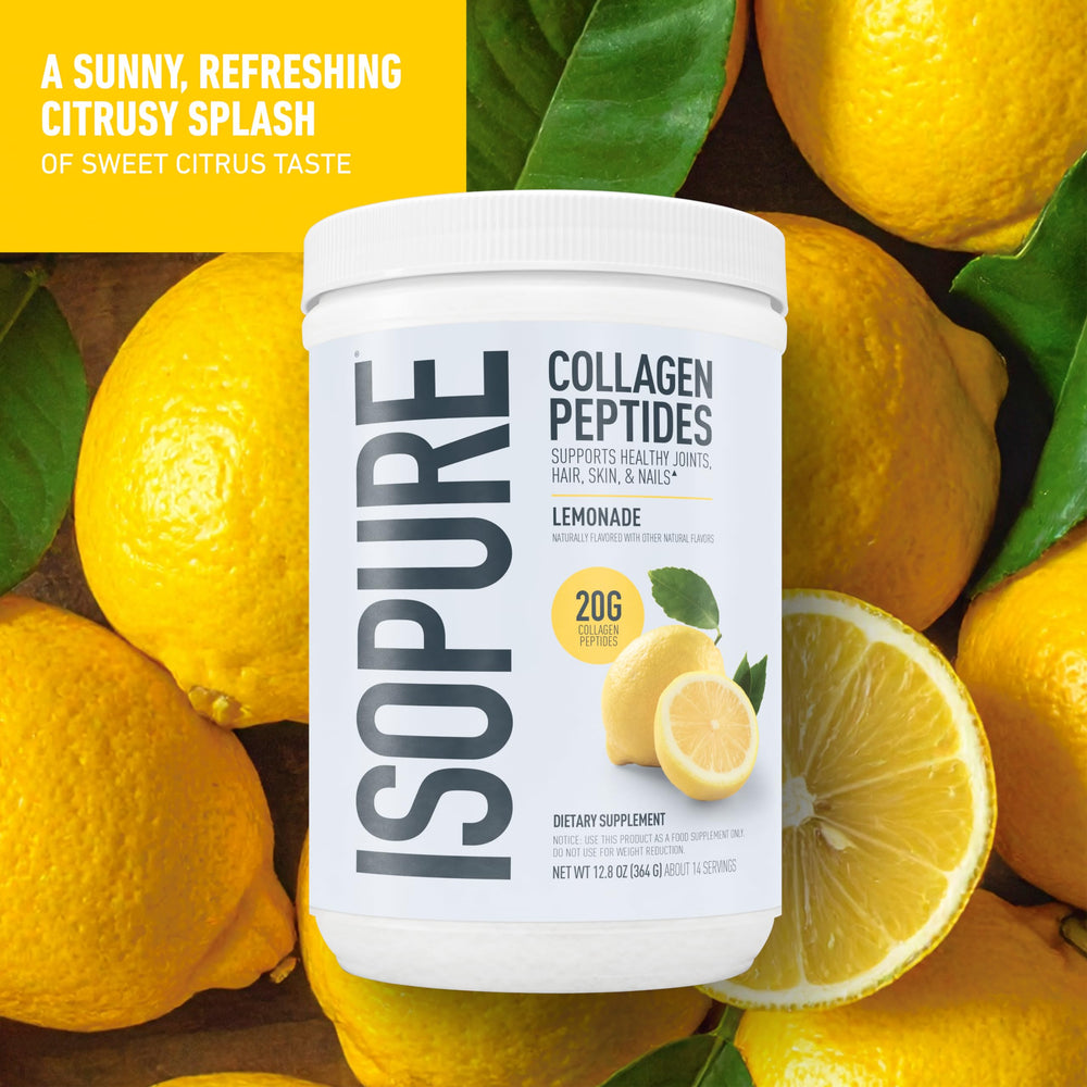 Isopure disuelto en vaso con agua para una bebida clara y refrescante