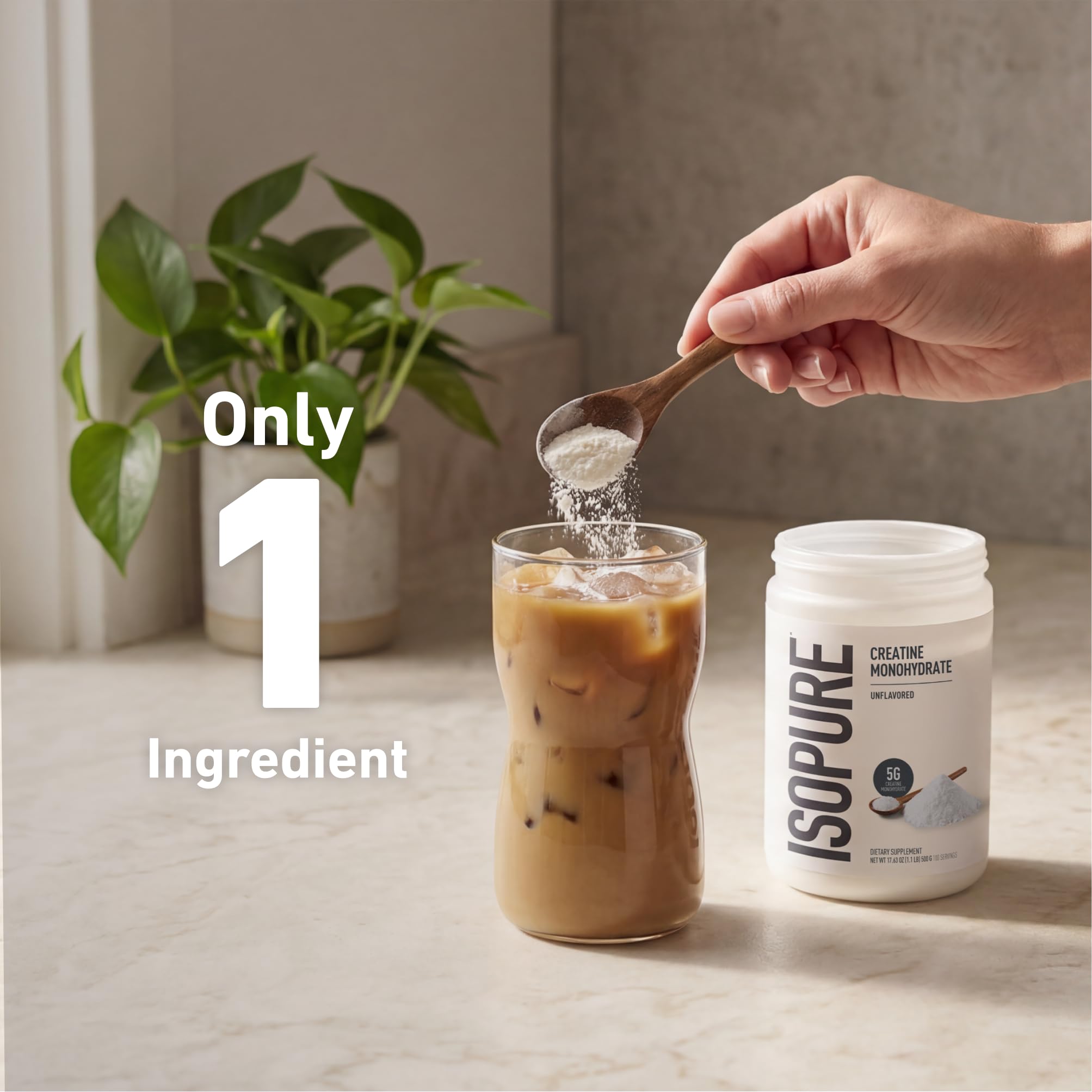 Isopure etiqueta nutricional legible que destaca ingredientes puros