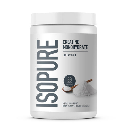 Isopure envase frontal mostrando presentación y pureza del producto