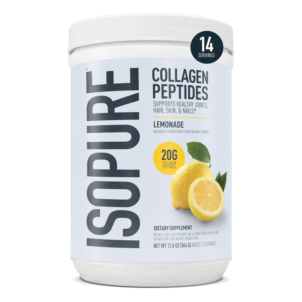Isopure envase frontal sabor limonada mostrando presentación y claridad