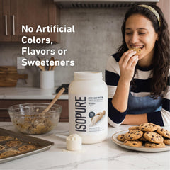 Isopure etiqueta de ingredientes clara sin sabores añadidos y mayor transparencia