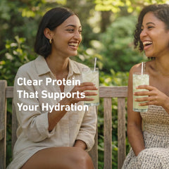 Envase Isopure Mango Lime con iconos que indican sin lactosa ni gluten