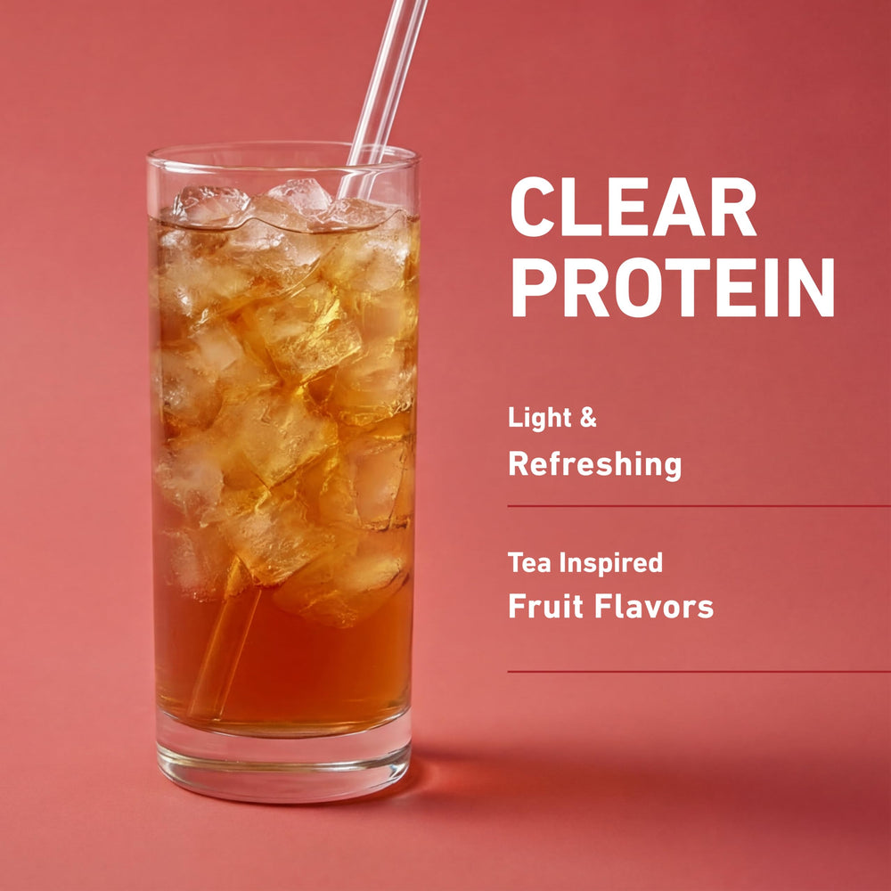 Isopure bebida preparada en botella fría con hielo para hidratación con proteína