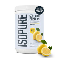 Isopure polvo textura en primer plano que destaca solubilidad y fineza