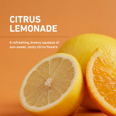 Vaso con Isopure Citrus Lemonade listo para beber, refresco proteico