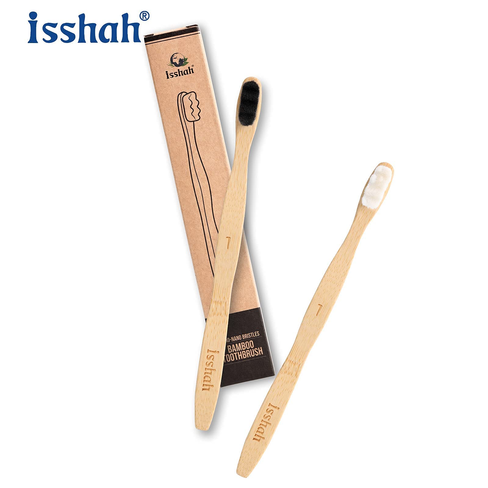 Isshah cepillo colocado en baño, aspecto natural y funcional