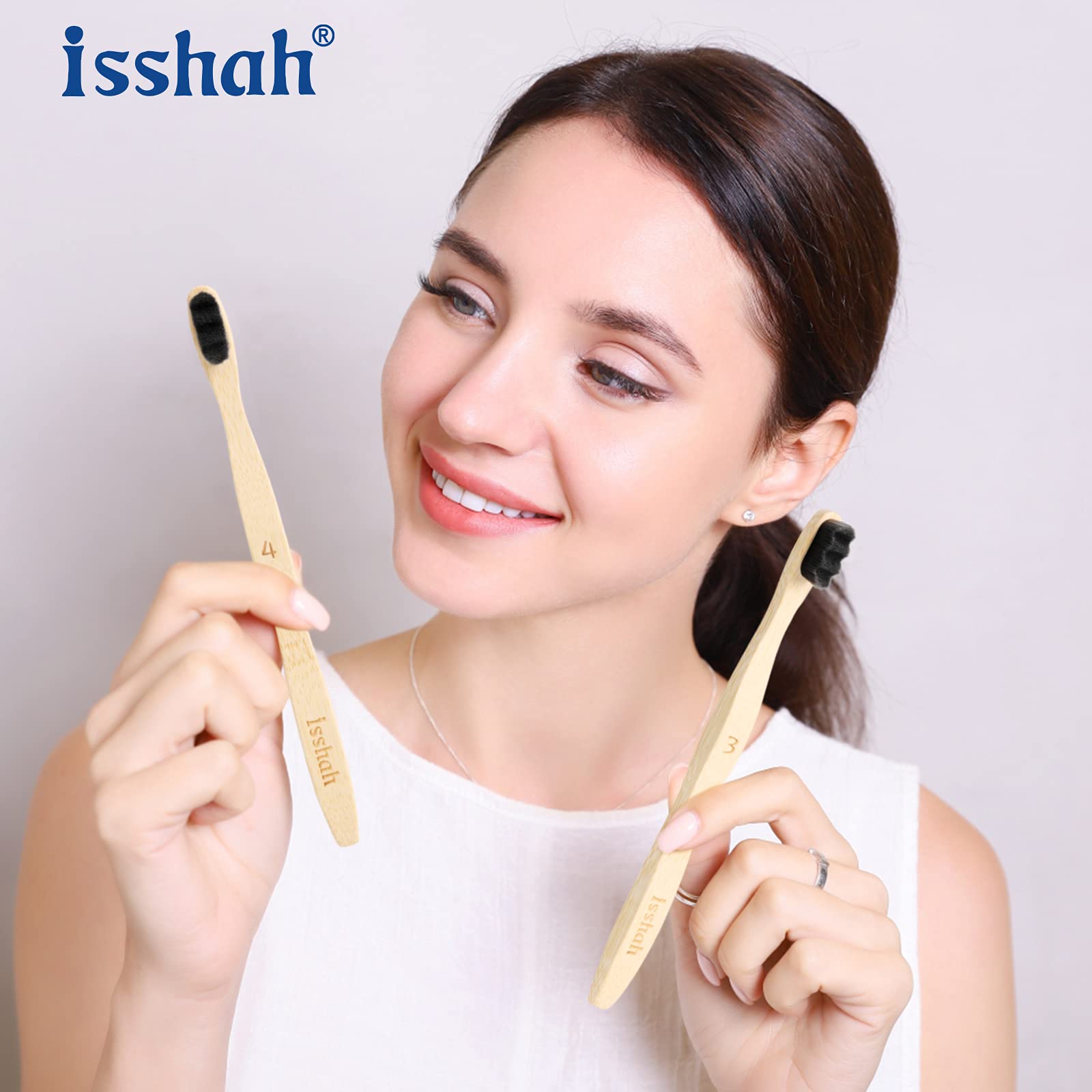 Isshah punta de cerdas en primer plano, precisión y suavidad