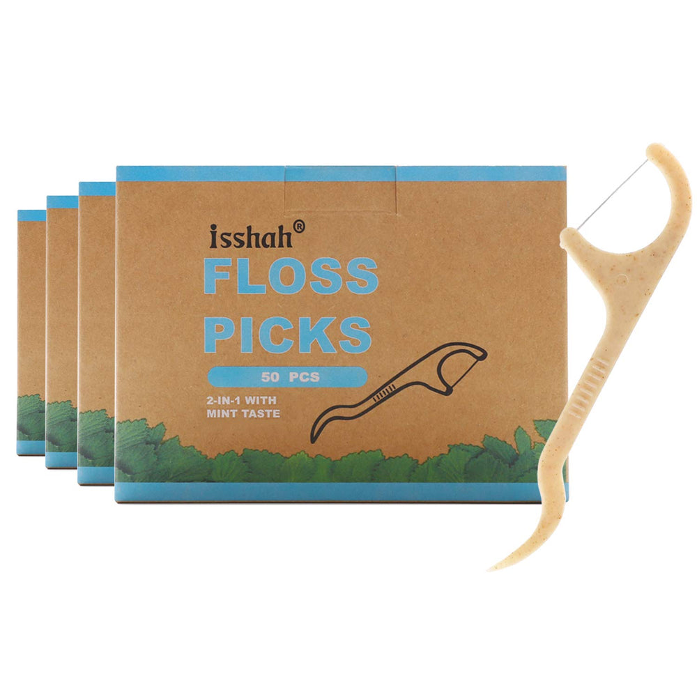 Isshah imagen frontal del empaque mostrando 200 picks, práctico y ecológico