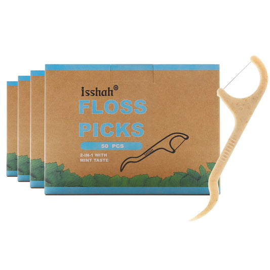 Isshah imagen frontal del empaque mostrando 200 picks, práctico y ecológico