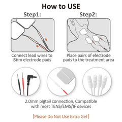 iSTIM estilo de vida atleta usando electrodos durante recuperación