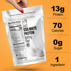 It's Just! etiqueta nutricional que destaca 13 g de proteína por porción
