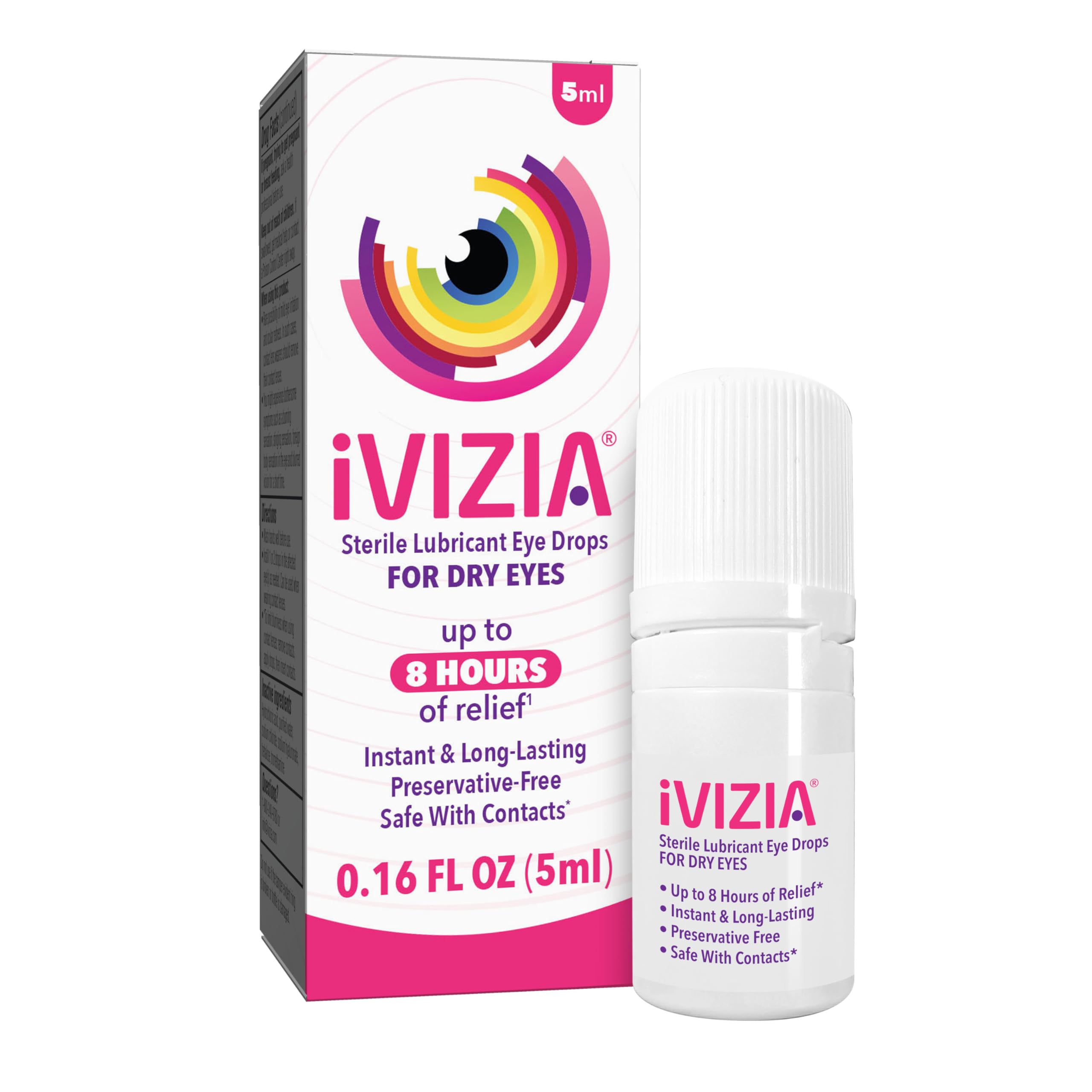 iVIZIA envase frontal 5 ml mostrando el diseño y beneficios de alivio