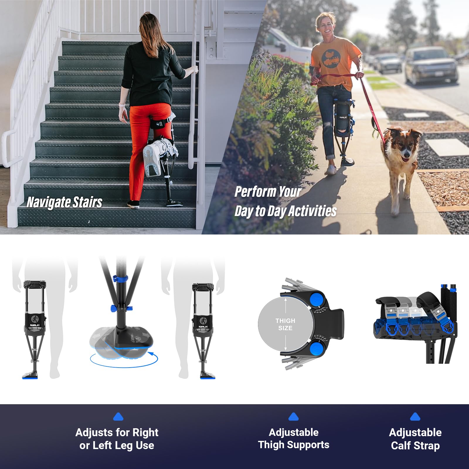 iWALK3.0 comparación de tamaño junto a objeto cotidiano para referencia
