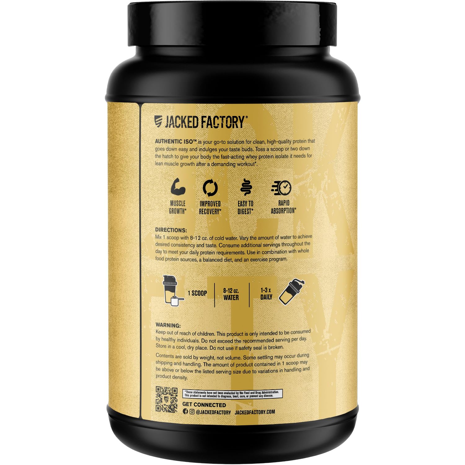 Jacked Factory batido en gimnasio ilustrando recuperación rápida tras ejercicio