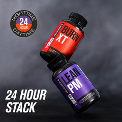Jacked Factory Burn-XT primer plano de etiqueta destacando energía y enfoque