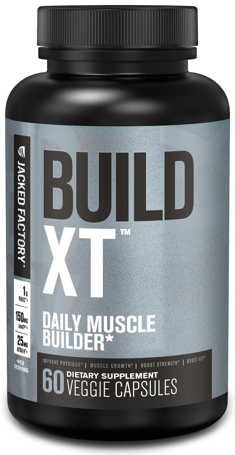Jacked Factory envase frontal mostrando fuerza y transparencia de ingredientes