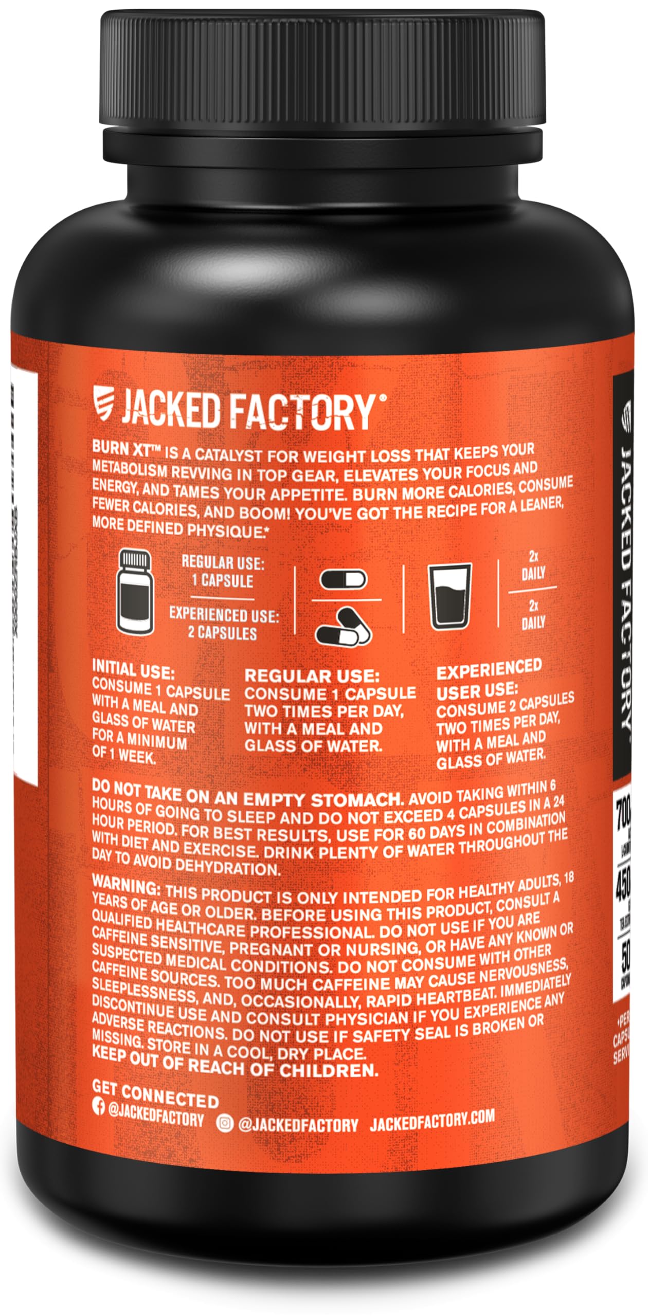 Jacked Factory Burn-XT certificado cGMP mostrado con sello de fabricación y confianza