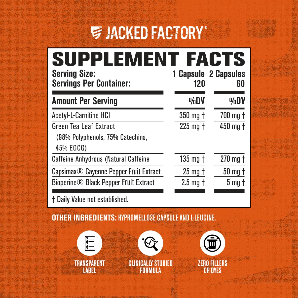 Jacked Factory Burn-XT en la mano para comparar tamaño y demostrar dosis práctica
