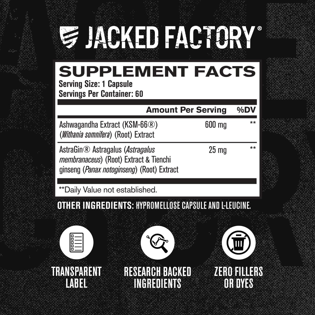 Jacked Factory cápsula en mano ilustrando tamaño y facilidad de ingestión