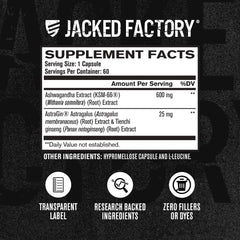 Jacked Factory cápsula en mano ilustrando tamaño y facilidad de ingestión