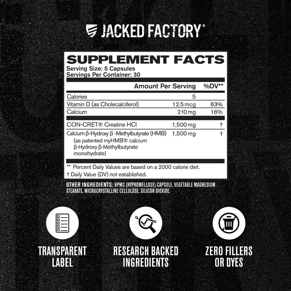 Jacked Factory cápsulas en mano mostrando tamaño y facilidad