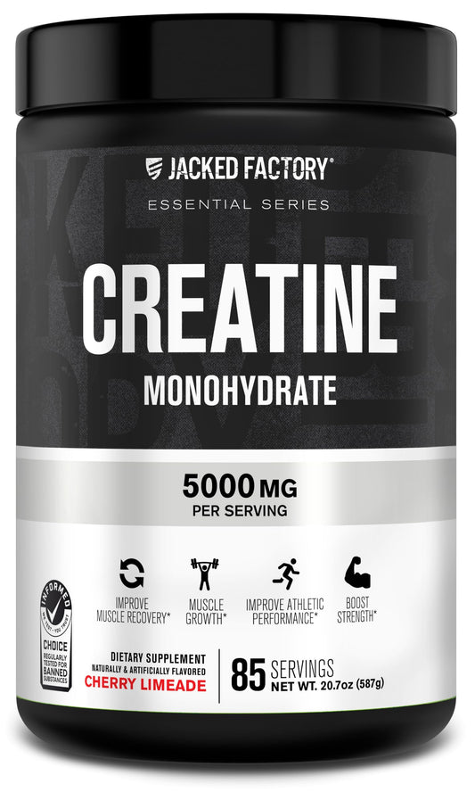 Jacked Factory envase frontal Cherry Limeade mostrando diseño y cantidad