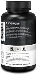 Jacked Factory creatine hcl en gimnasio con atleta mostrando uso práctico y comodidad