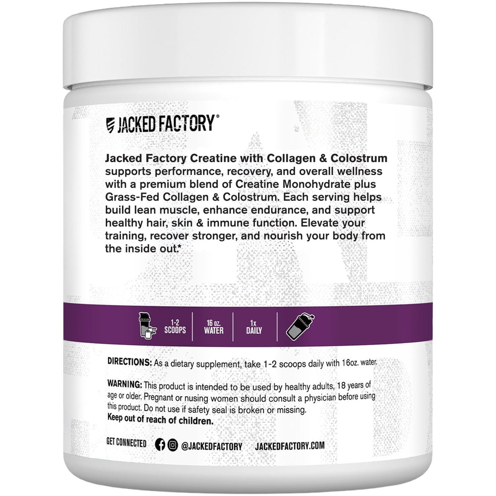 Jacked Factory mujer entrenando que ilustra energía y recuperación mejorada