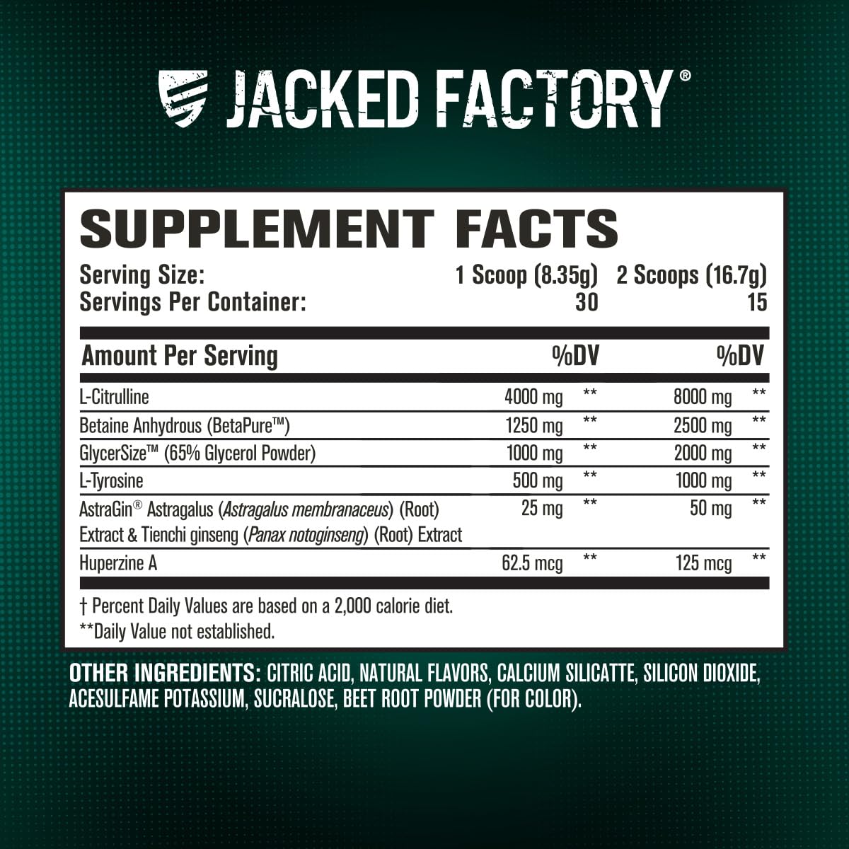 Jacked Factory acercamiento al color Strawberry Lemonade para apetito
