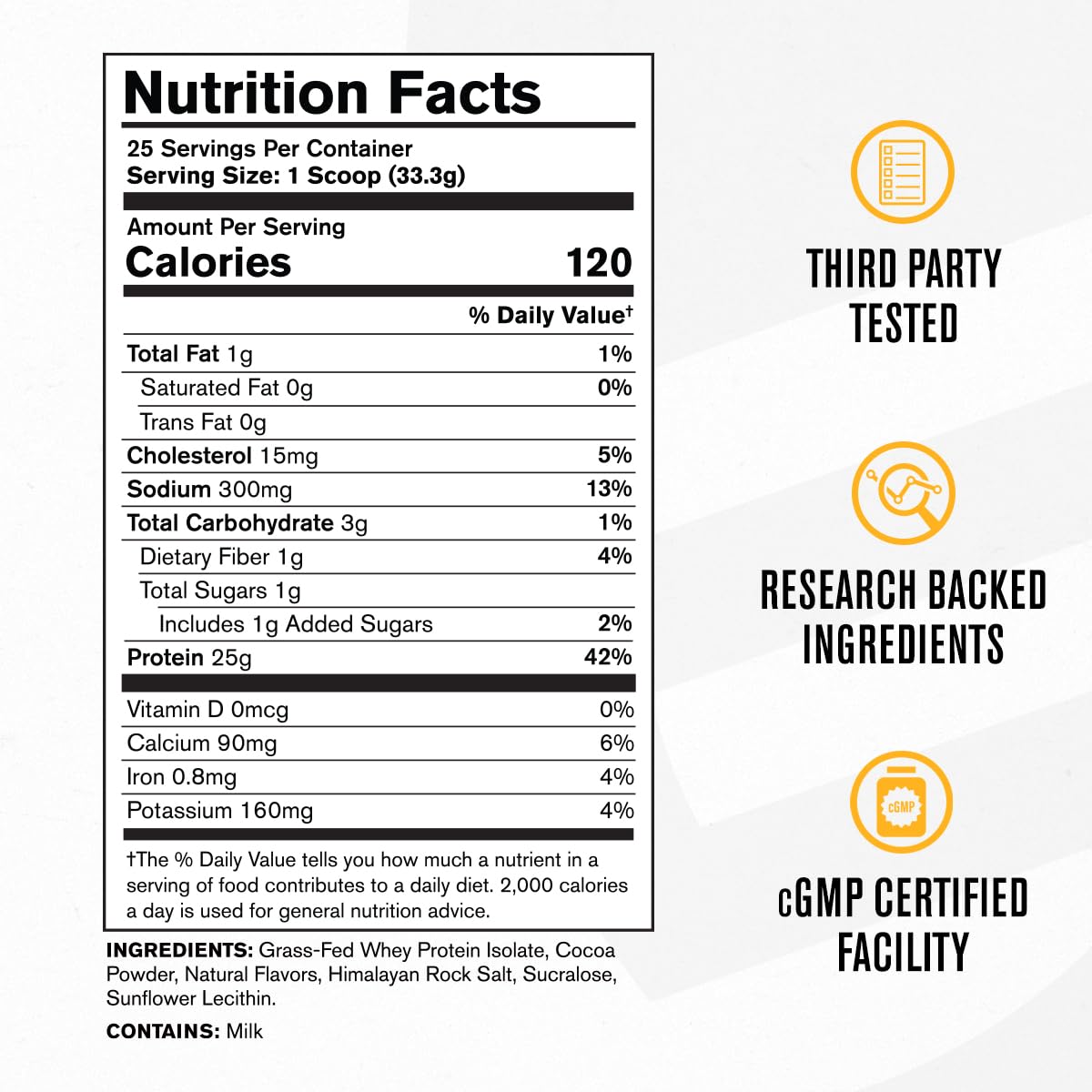 Jacked Factory etiqueta nutricional legible indicando proteína y bajo azúcar