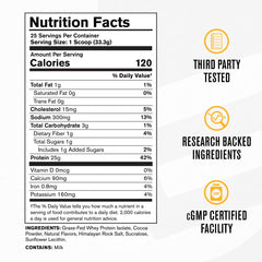 Jacked Factory etiqueta nutricional legible indicando proteína y bajo azúcar